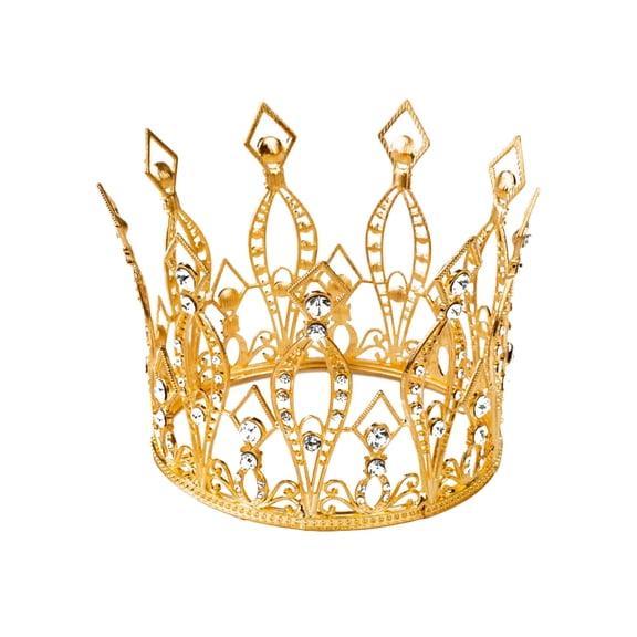 WRISTBIQUE Tiaras for Women Elegant Girl Crown Golden 1Set