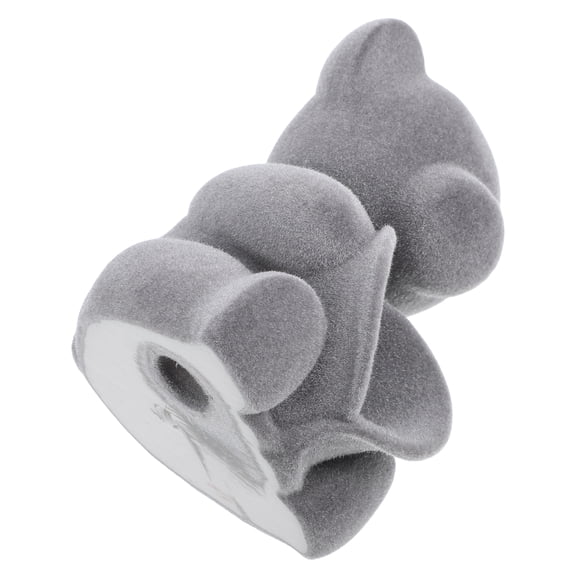 FRCOLOR  Small Statue Decoration Flocked Sitting Bear Ornaments