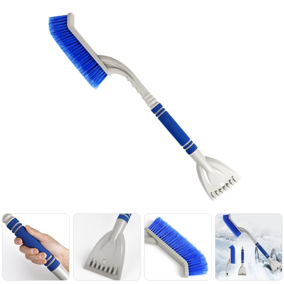 WASHWEPE Car Ice Scraper Gray Blue 1Pack 26.6X9.3X5.9In