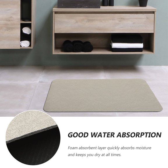 PAMINGONO Grey Floor Mat for Quick Drying Carpet 1Pack 23.6X15.7in