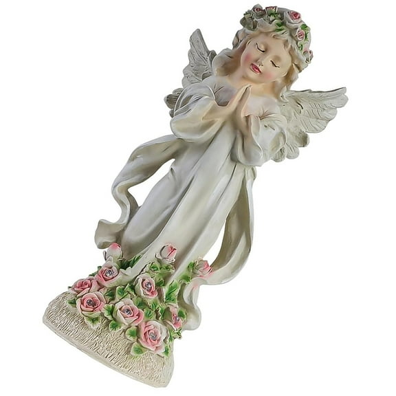 LABSERRON Solar Angel Statue Resin 1Pack 12x5.7In