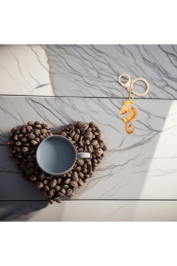 Sparkly Rhinestone Keychain Snake Keychain Fashionable Bag Charm Cute Keyring Women Keychain Year of The Snake Keychain for Car Keys and Handbags