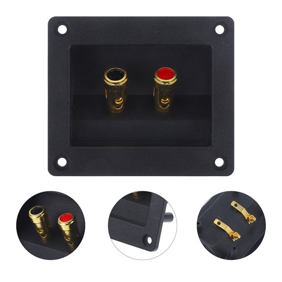 FRCOLOR Speaker Box Terminal 2pcs -Way Speaker Binding Post Terminal Cable Connector Box Cable Plug Acoustic Components