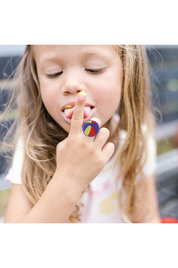 Sports Theme Rings Set of 6 PVC for Playing Comfort Fit Exquisite Design