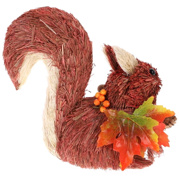 FRCOLOR Squirrel Ornament Plush Toys Animal Garden Statue Out Door