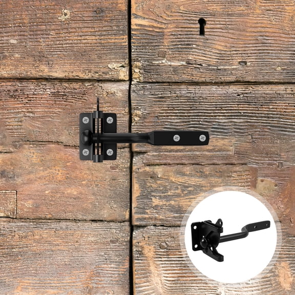 TAILTOSS Iron Gate Latch, Black, Easy Install for Fences and Gates, Durable and Secure