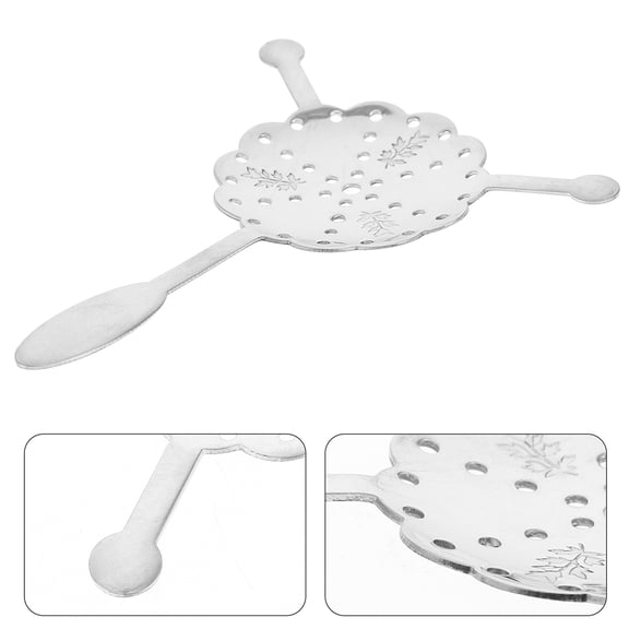 FRCOLOR Stainless Steel Absinthe Spoon Set for Kitchen Elegant Design and Versatile Use 2pcs Silver