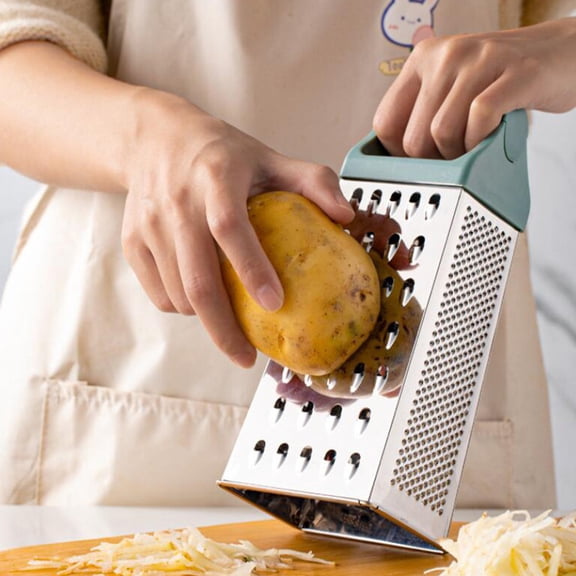 WASHWEPE Grater Stainless Steel Square Handle Anti Skid Wavy Design 1Pcs 8.5X3.7In