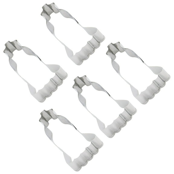 LABSERRON 5Pcs Evening Dress Shape Cookies Mold Stainless Steel Non-Stick Surface for Baking and Shaped Crafting