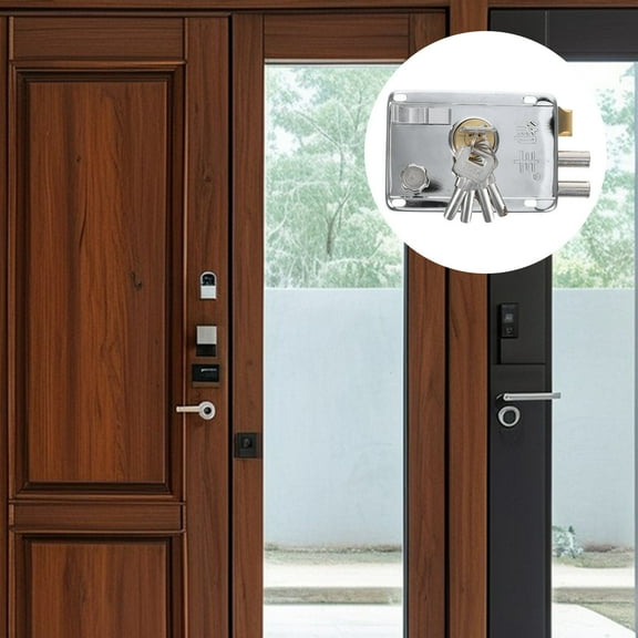 FRCOLOR Stainless Steel Door Lock Sets 1 Set Exterior Security Lock for Home Bedroom Dormitory and Front Door Replacement