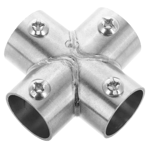 FRCOLOR Stainless Steel Pipe Connectors for Pipes Durable Silver Hardware Adjustable Length 7.5 Inches