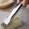 thumbnail image 1 of FRCOLOR Stainless Steel Scallion Cutter Multifunction Scallion Slicer Vegetable Green Onion Shredder for Home Kitchen (Stainless Steel 6 Blade), 1 of 8