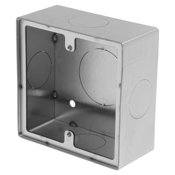 FRCOLOR Stainless Steel Wall Switch Socket Panel Surface Mount Box Fireproof Junction Box Multi-Functional Outlet Panel For Home And Office