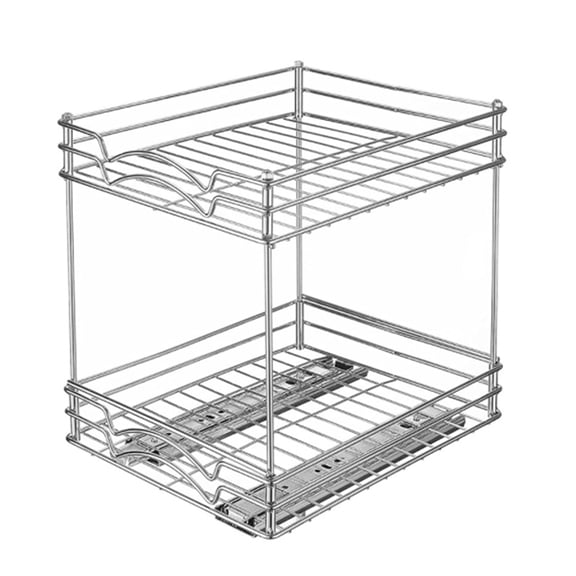 FRCOLOR Standing Shelf Sliding Basket Organizer Storage Rack Kitchen Narrow Space