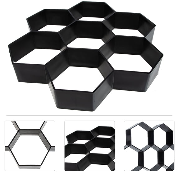 FRCOLOR Pavement Mold, Black Plastic, for Gardens and Yards, Create Beautiful Designs, Reusable