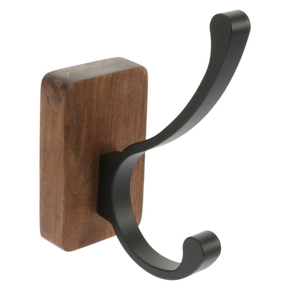 TAILTOSS Wall Hanging Hooks Black Walnut Wood 1Pack 4.72X3.54X1.89In