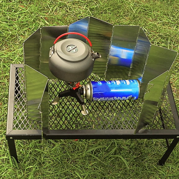 FRCOLOR Stove Head Windproof Board Windbreak Outdoor Protector Silver