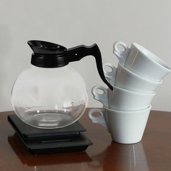 FRCOLOR Glass Coffee Pot for Stove Top Brewing, Transparent Design, Perfect for Home and Camping