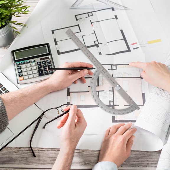 FRCOLOR Straight Edge Tool Protractor Fine Grinding Adjustable