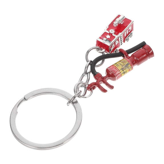 FRCOLOR Stylish Firefighter Keyring Unique Keychain Decorative Key Chain for Bag Key Decoration Retro Key Hanging Ornament for Firefighter Fans