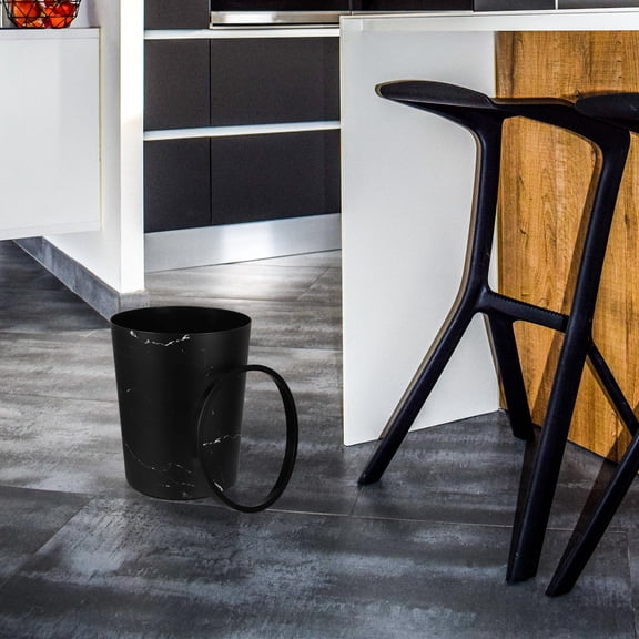 HAKIDZEL Bathroom Trashcans with Large Capacity Plastic Round for Households in Home Use 1Pack