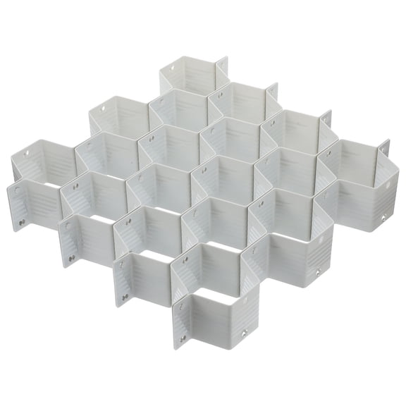 WASHWEPE Multipurpose Sub-Grid Drawer Divider Drawer Divider Grey ABS 1 Set DIY Grid
