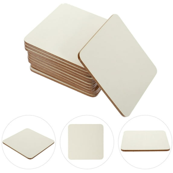 FRCOLOR Sublimation Coasters for Home Use Beige Color Smooth Surface Lightweight and Durable 12 Pieces
