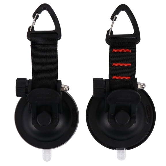 FRCOLOR Sucker Hooks 2PCS Suction Cup Anchor with Securing Hook Tie Down for Car Awning Windshield Camping Tarp RV,6.69"X2.56"X2.56"