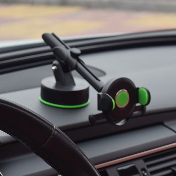 FRCOLOR Suction Cup Car Phone Holder Extra Long Telescopic Pole Dashboard Phone Bracket GPS Multifunctional Car Phone Rack (Black)