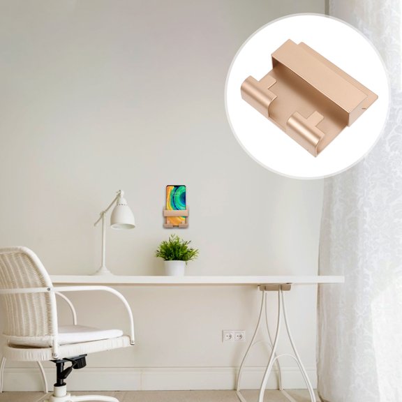 TAILTOSS 1Pc Golden Storage Stand for Phones No Drill Bathroom Phone Holder Easy Install