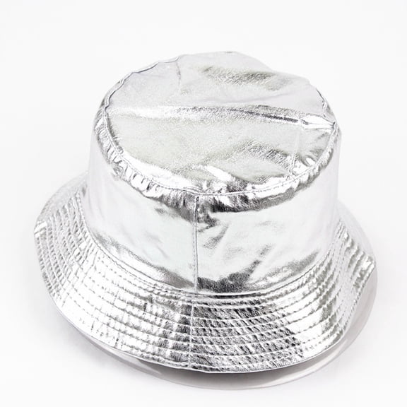 FRCOLOR Sun Proof Bucket Hat For Men Outdoor Foldable Silver 1Pack