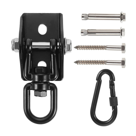 FRCOLOR Suspension Hook 1 Set Swing Hangers and Snap Hooks Heavy Duty Swing Hanging Swing Set Bracket Suspension Hook for Kids Swing Aerial Yoga Sandbag Hammock Hooks Black,3.94"X2.76"X2.36"