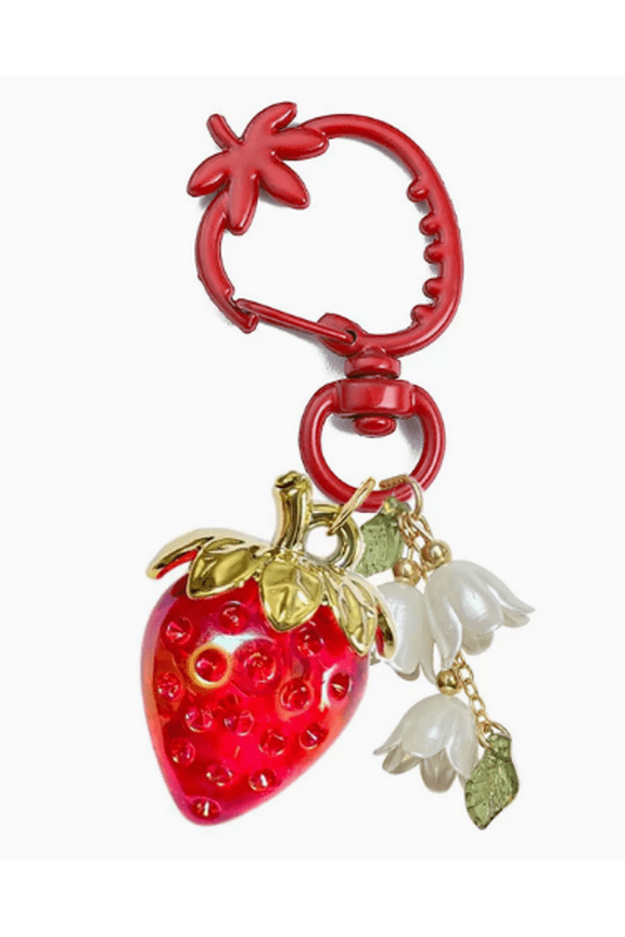 Sweetheart Strawberry Keychain Purse Charms for Handbags Chains Cute