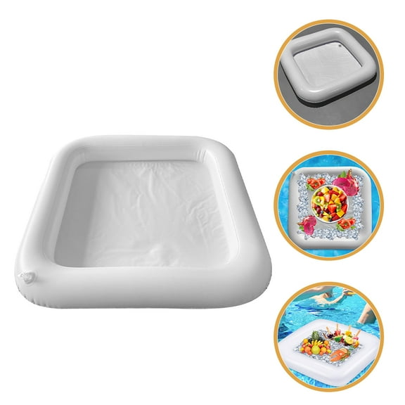 KAKOWELY Outdoor Enthusiasts Inflatable Serving Bar White PVC 1Set