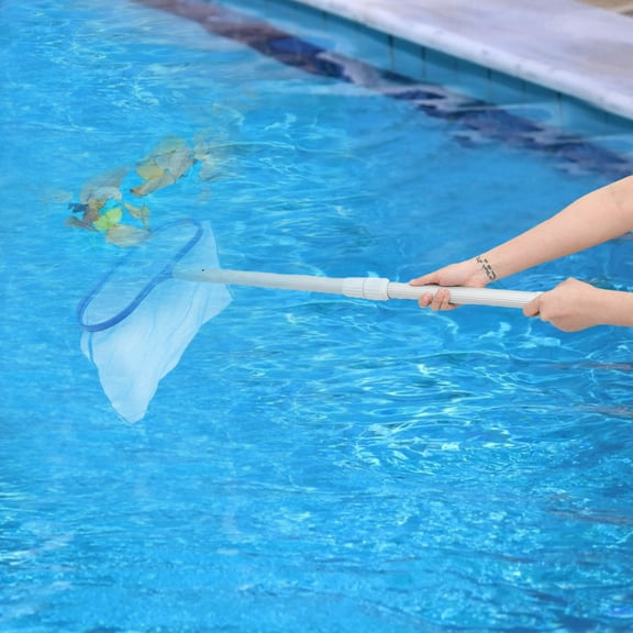 FRCOLOR Swimming Scoop Telescopic Rod Fishing Net Spoon Pond