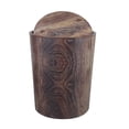 thumbnail image 1 of FRCOLOR Swing Lid Trash Can For Bathroom Kitchen And Bedroom Round Trash Can With Lid Small Imitation Wood Grain Garbage Bin For Home And Office Use, 1 of 8