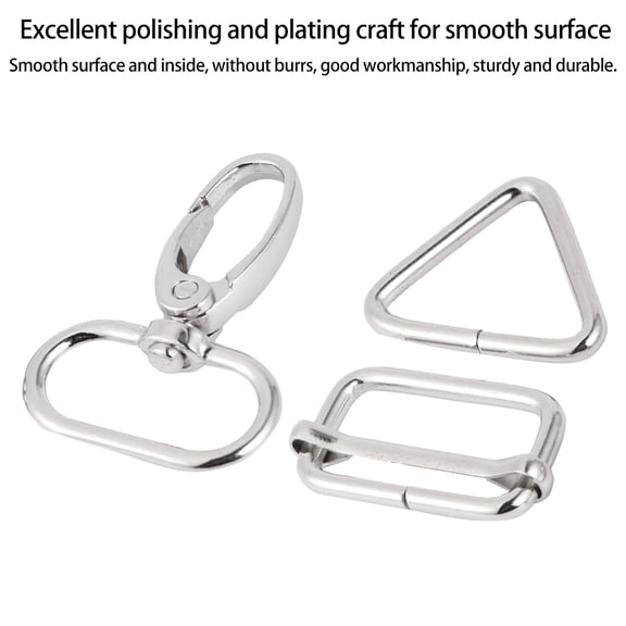 FRCOLOR  Swivel Hooks for Bags Closures Chain Straps Handbags Purses Silver