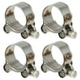 thumbnail image 1 of PAMINGONO T-Bolt Hose Clamp Silver Pipe Strap Clamps 4Pcs 1.97X1.77In, 1 of 10