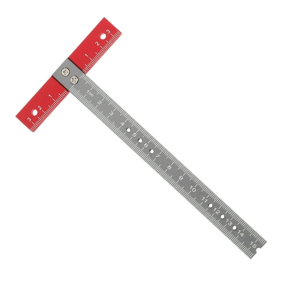 FRCOLOR Aluminum Alloy T Square Ruler With Level Carpenters Architects Square Ruler For Woodworking Cabinet Door Jig Measuring Accurate Tool