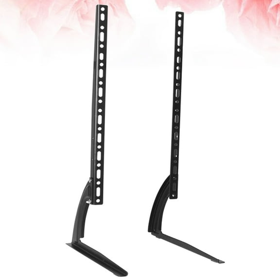 FRCOLOR TV Rack Base Metal Simple LCD TV Stand Holder for Home (32-65 Inches, Black)