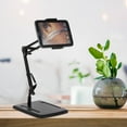 thumbnail image 1 of HORIALENCE 1Set Black Metal and ABS Phone Holder Stand for Vloggers and Live Streamers with Adjustable Angles, 1 of 8