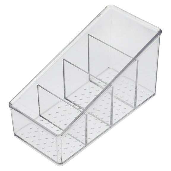FRCOLOR Tabletop Organizer Storage Makeup Organizer Clear Jewelry Box DIY Basket Bins for Bathroom Dresser Vanity Hair Nail Supplies,5.91"X2.68"X3.35"