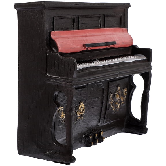 FRCOLOR Tabletop Piano Figurine Model, Realistic Miniature Decoration and Photo Prop for Home, Office, or Music
