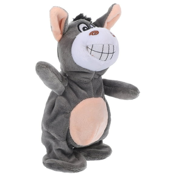 FRCOLOR Talking Donkey Funny Plush Toy Imitates Children Words Mimicry Pet Toy Electronic Stuffed Animal Interactive Toy for Kids Early Learning Gift
