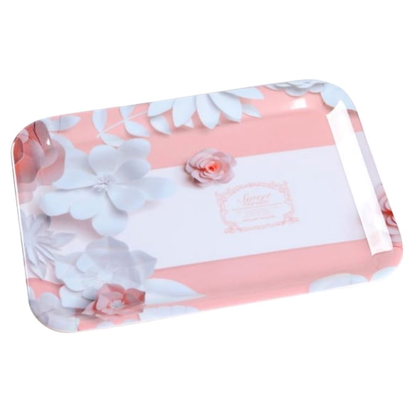 WASHWEPE Decorative Household Resin Tray for Tea Desserts and Fruits Suitable for Various Occasions
