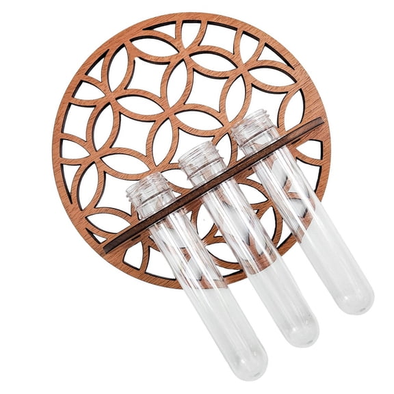 WRISTBIQUE Wall Hydroponic Plants Test Tube Vase Assorted Color 1Set 9.8x7.3x0.8In