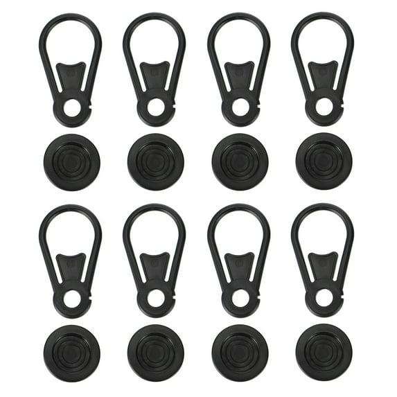 PAMINGONO Tent Clamp Black 10Pcs 3.14X1.77X0.47in