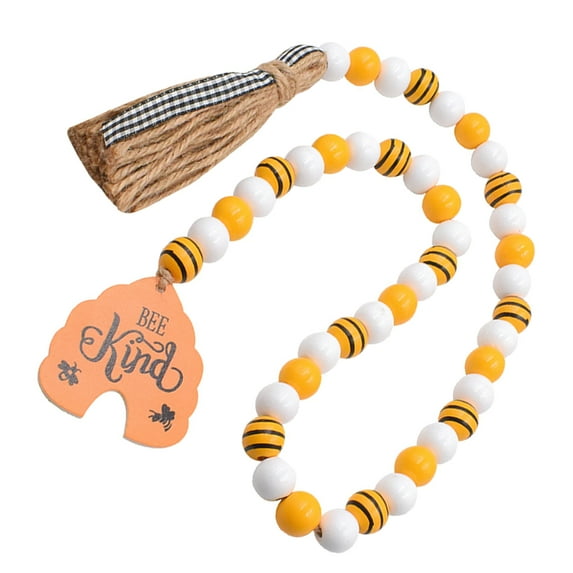 TAILTOSS Bee Wooden Bead Garland Creative Design Women Craft Enthusiasts Wall 1Pack 32.3X0.6X0.6In