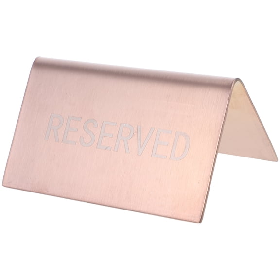 WASHWEPE Rose Gold Metal Table Top Reserved Sign for Restaurants Easy to Place and Move