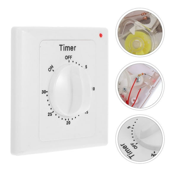 FRCOLOR  Time Timing Switch Timers for Electrical Outlets Indoor Plugs White